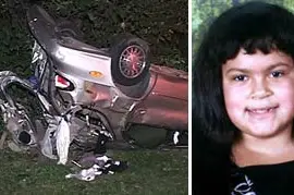 The crash that killed Leandra Rosado, seen right.